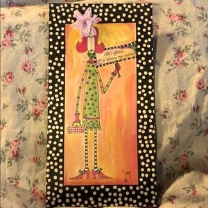 Dolly Mama stand up art sparkles and fake flower🌸